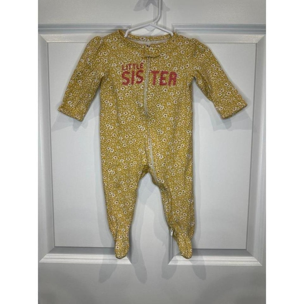 Carters Girls Little Sister Footie Pajamas Size 3-6 Months